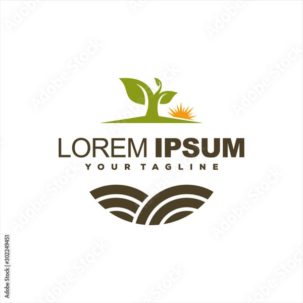 Obraz awesome tree farm logo design