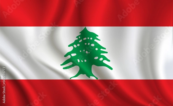 Fototapeta Lebanon Flag background