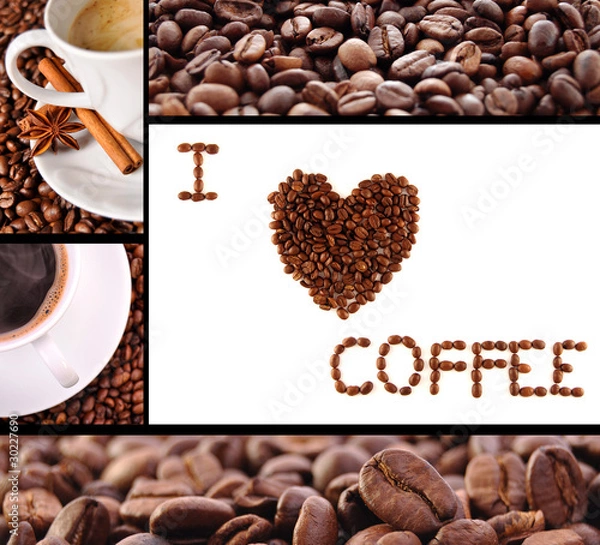 Fototapeta Coffee collage