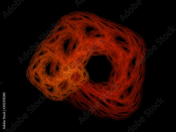 Fototapeta surreal futuristic digital 3d design art abstract background fractal illustration for meditation and decoration wallpaper