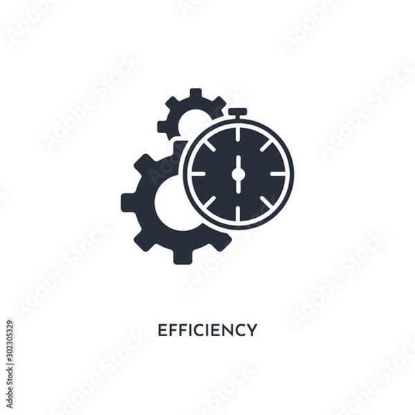 Fototapeta efficiency icon. simple element illustration. isolated trendy filled efficiency icon on white background. can be used for web, mobile, ui.