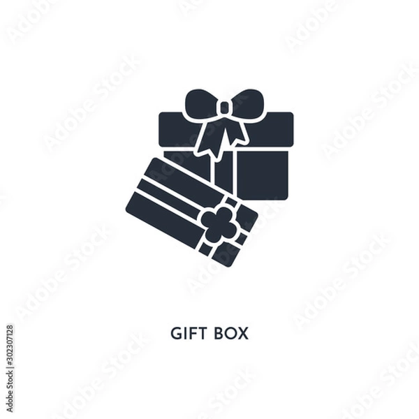 Fototapeta gift box icon. simple element illustration. isolated trendy filled gift box icon on white background. can be used for web, mobile, ui.