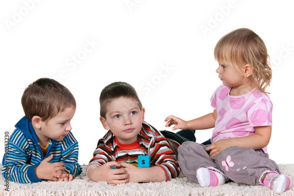 Fototapeta Tree playing children