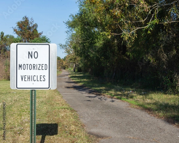 Obraz No Motorized Vehicles sign
