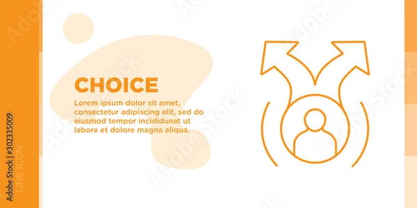 Fototapeta Choice Line Icon - Signs and Symbols