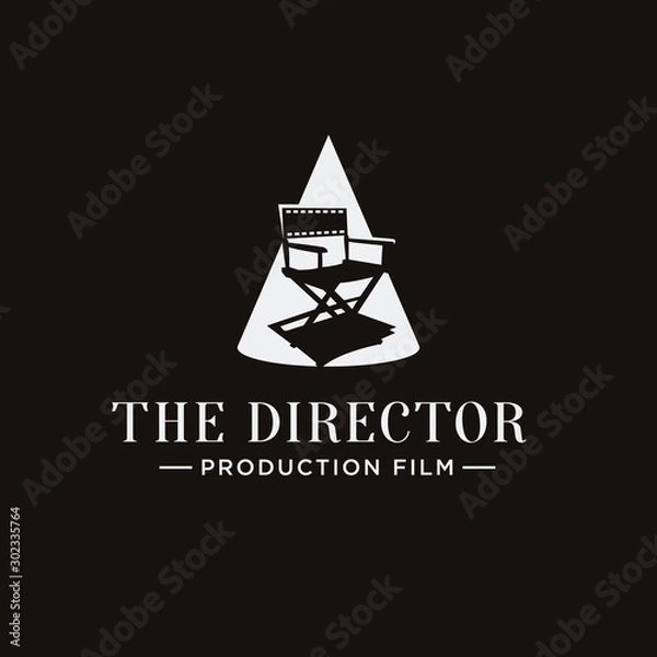 Obraz Classic spotlight chair film director logo design
