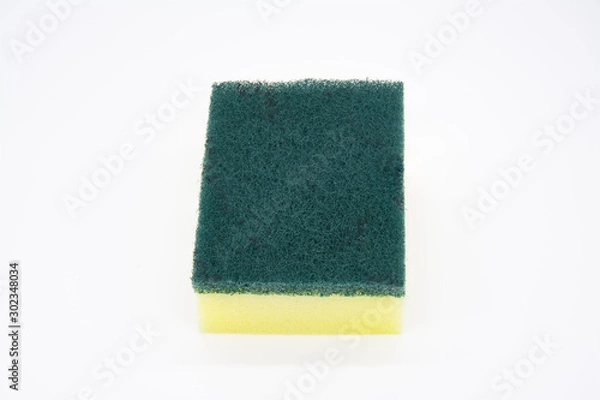Fototapeta Isolated of household cleaning sponge