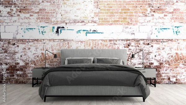 Fototapeta Modern bright interior . 3D rendering