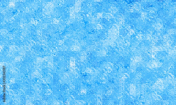 Obraz Water ripples and tiled light blue mosaic tiled swimming pool background