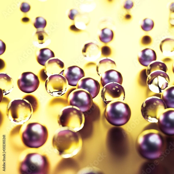 Fototapeta Elegant minimal background. 3d illustration, 3d rendering.