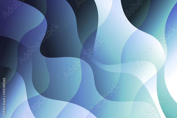 Fototapeta Wave background. Abstract geometric pattern. Vector illustration. Blue color