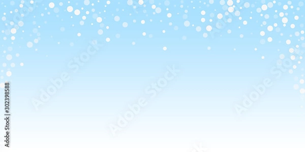 Fototapeta White dots Christmas background. Subtle flying sno