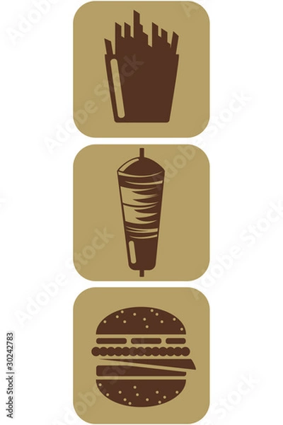 Obraz icônes nourriture