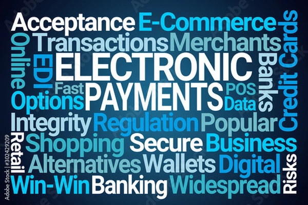 Fototapeta Electronic Payments Word Cloud