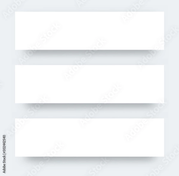 Fototapeta three wide flyer realistic mockup. vector Illustration of Paper Posters Design for Promotion. White paper realistic mockup