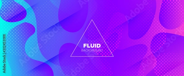 Obraz Violet Abstract Shapes. Geometric Background. 