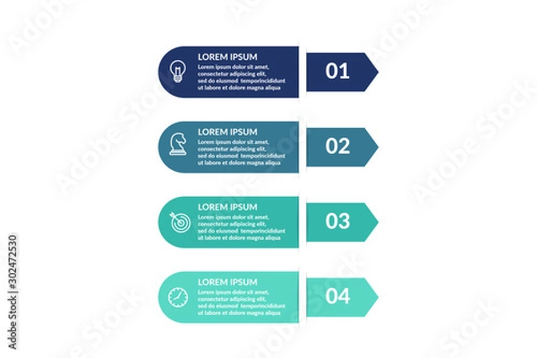 Fototapeta step or process infographic template design . infographic concept for presentations, banner, workflow layout, process diagram, flow chart and how it work
