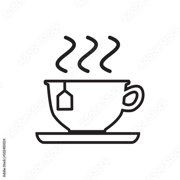 Fototapeta Tea Drink Icon Vector Simple Design