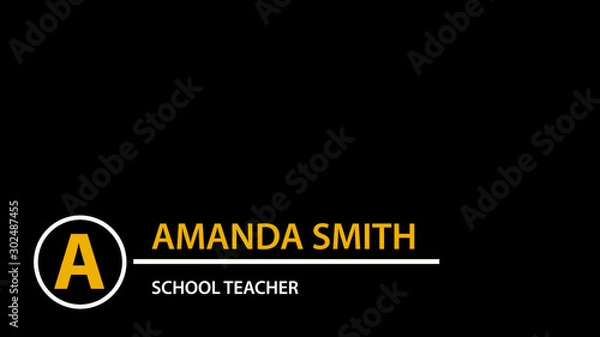 Fototapeta Minimal Lower Thirds