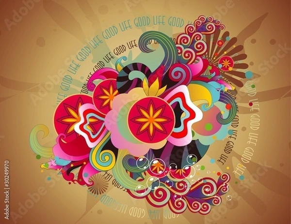 Obraz retro vector illustration