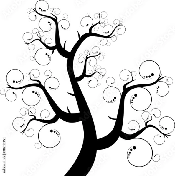 Fototapeta Абстрактный силуэт дерева