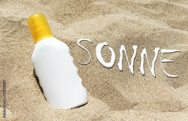 Obraz strand sonnencreme sonne