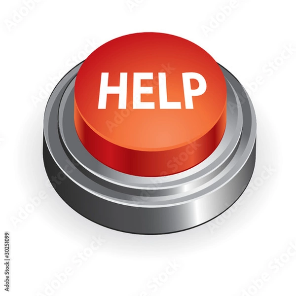 Obraz Help - Red Button