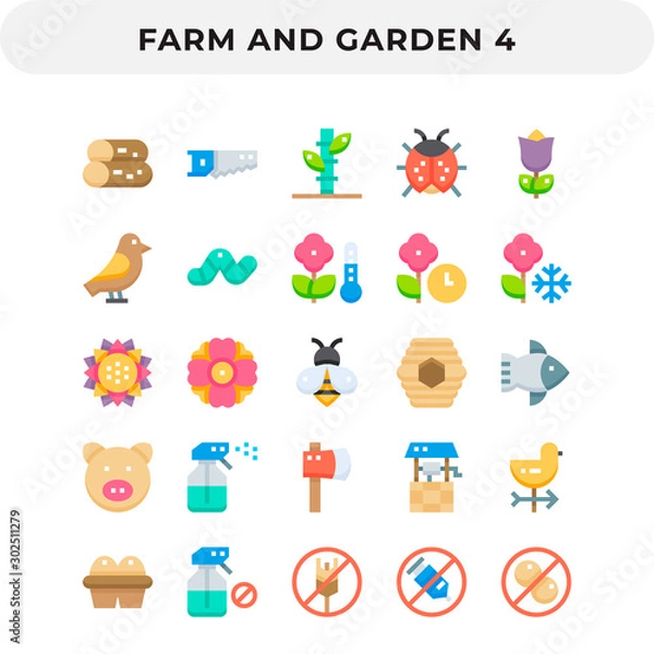 Obraz Flat Icons Pack for UI. Pixel perfect vector icon set for web design and website application.