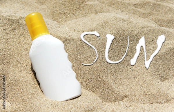 Obraz beach suncream sun