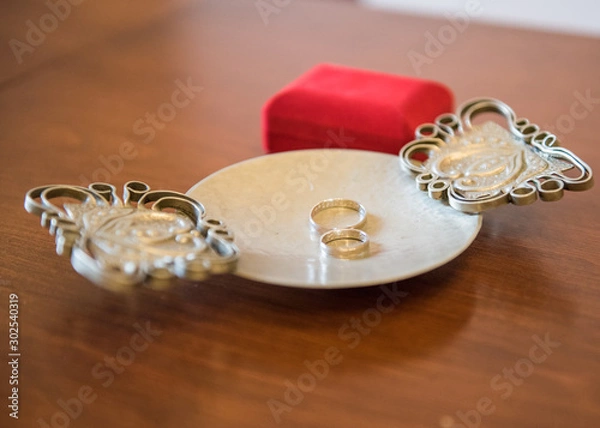 Obraz Tacka pudełko obrączki