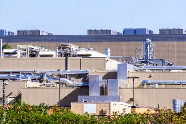 Obraz Exterior view of data center building located in Silicon Valley, South San Francisco Bay Area, California
