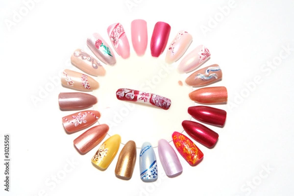 Fototapeta figures on nails