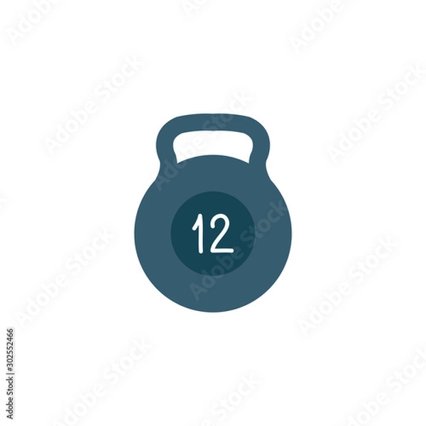Obraz Isolated gym weight flat design