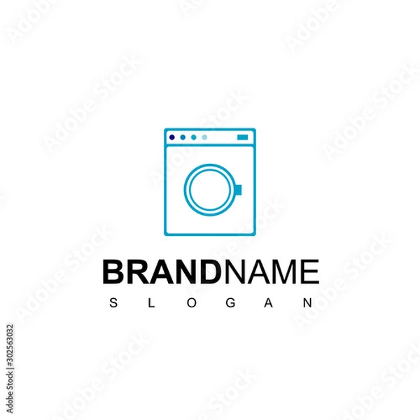 Obraz Home Service, Laundry Logo Design Vector