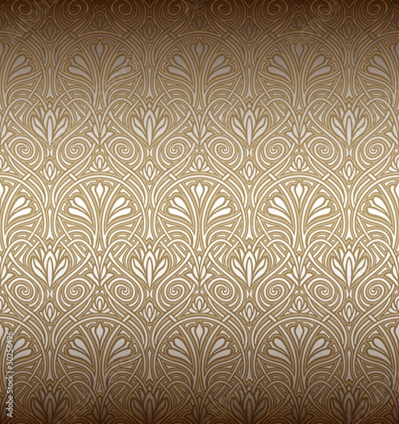 Fototapeta Seamless Art Nouveau pattern