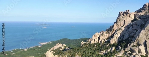 Obraz High vantage ocean ans land view 