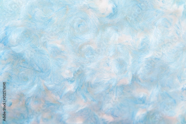 Fototapeta Blue Cotton wool texture for background