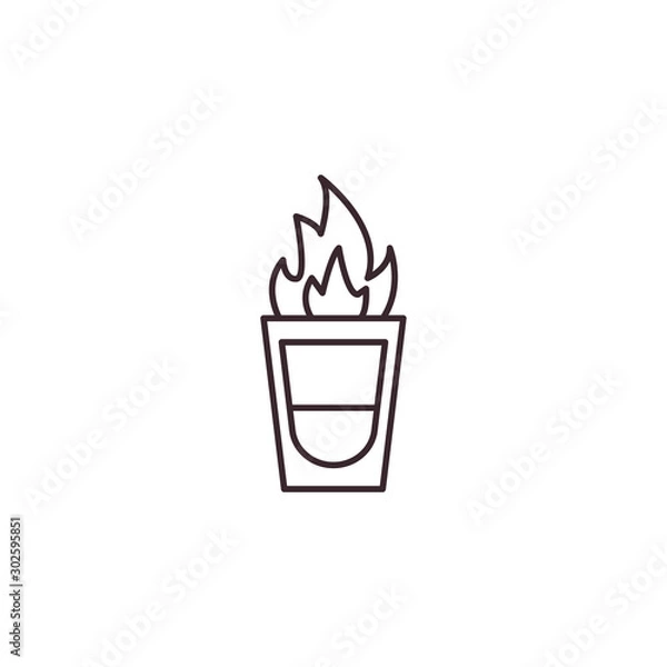 Fototapeta Isolated shot icon line design