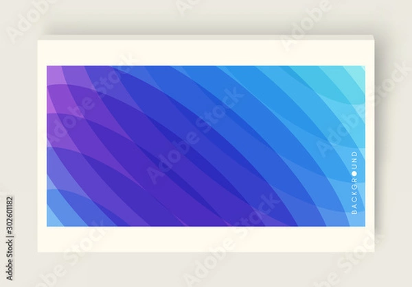 Fototapeta Cover design template. Abstract wavy background with dynamic effect. 3d vector illustration for brochure, banner, flyer or presentation.