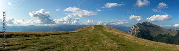 Obraz Panorama view from the top of mount Baldo, lake garda, italy