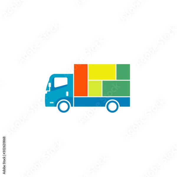 Fototapeta Logistic Truck Logo