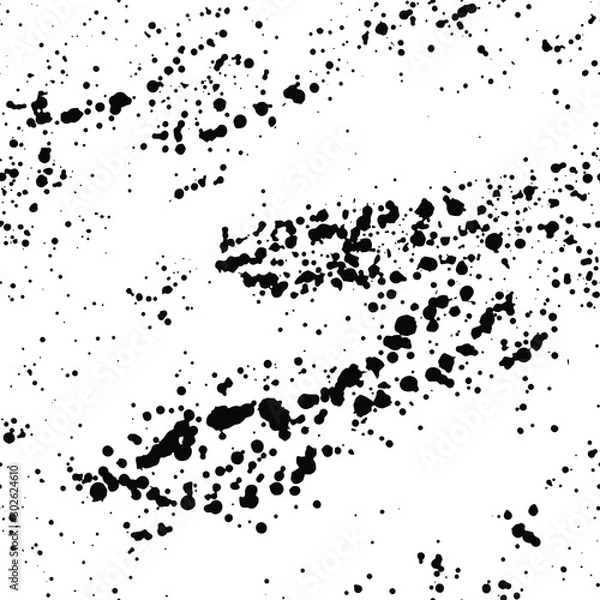 Obraz Ink splash seamless pattern. Black and white spray texture 