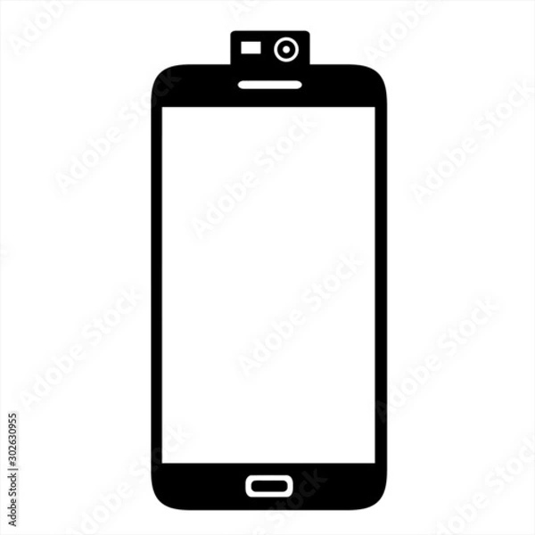 Fototapeta Selfie camera icon. Popup selfie camera phone. Selfie Smart Phone concept icon.