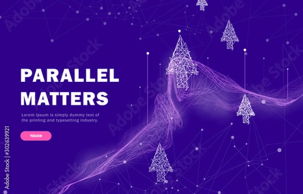 Fototapeta The future of parallel metters in the digital economic system. Hidden technology development in the field of trade. The programming structure of the selection of big data. Medical Intellectual Innovat