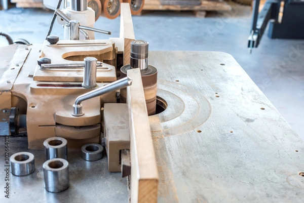 Obraz detail of a carpentry machine,