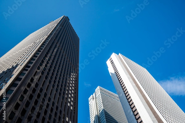 Fototapeta 東京新宿のビルと青空