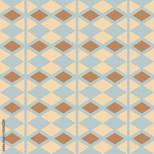 Fototapeta Seamless geometric pattern with rhombus