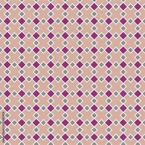 Fototapeta Seamless geometric pattern with rhombus and lines