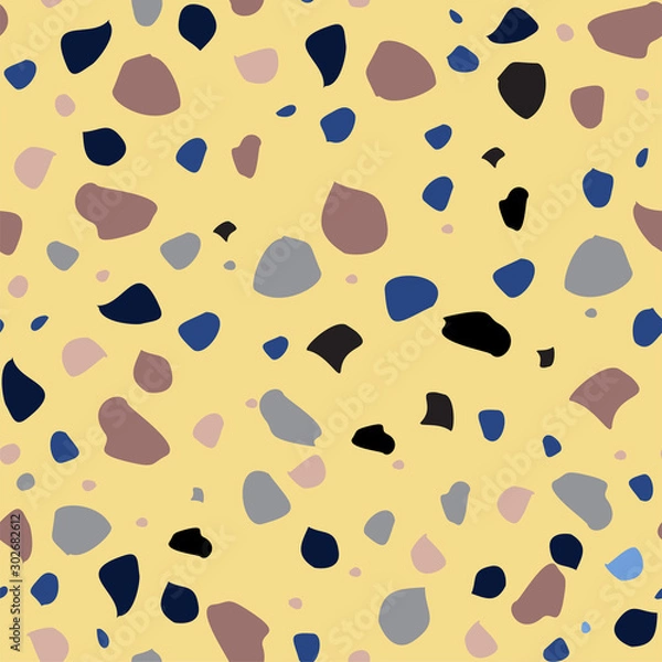 Fototapeta Seamless pattern with texture of marble chips