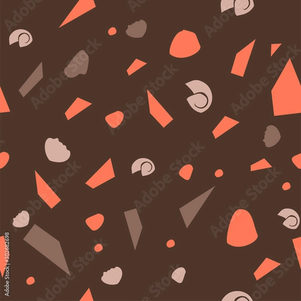 Fototapeta Seamless pattern with texture of marble chips